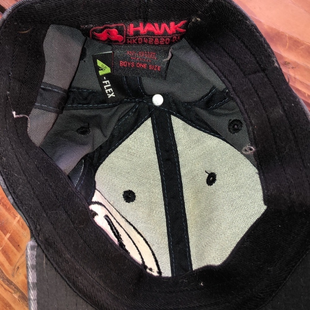 Tony hawk ball cap hat gray and black A-flex style one size boys skateboard hat - Picture 5 of 7